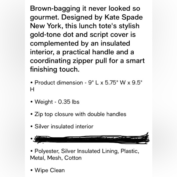 Kate Spade Lunch Tote Bag and Tumbler - Picture 3 of 5